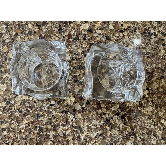 Partylite Ice Cube Votive candle holder EUC Set‎ Of Two - Picture 5 of 8